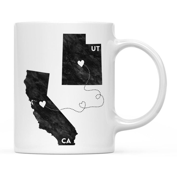 Andaz Press 11oz Black And White Modern California Long Distance Coffee Mug-Set of 1-Andaz Press-Utah-