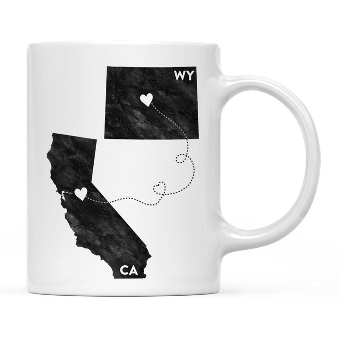 Andaz Press 11oz Black And White Modern California Long Distance Coffee Mug-Set of 1-Andaz Press-Wyoming-