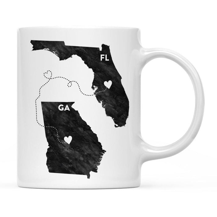 Andaz Press 11oz Black And White Modern Florida Long Distance Coffee Mug-Set of 1-Andaz Press-Georgia-