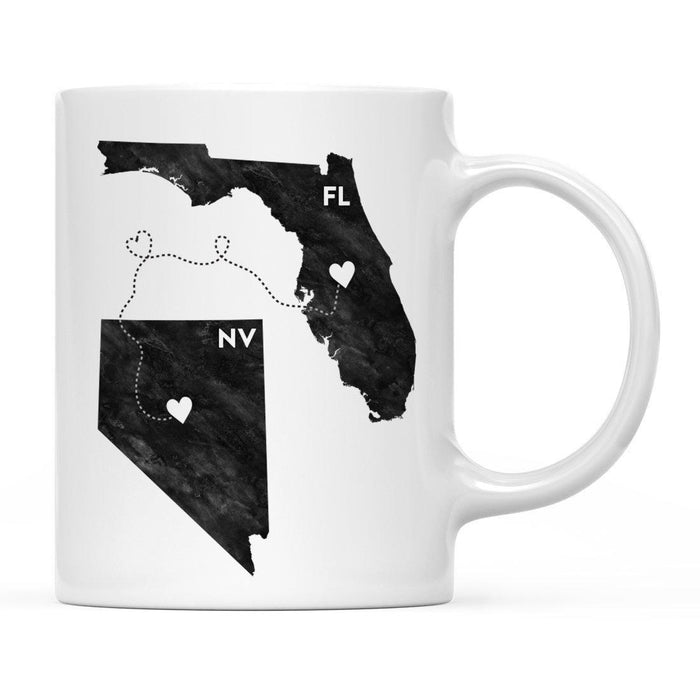 Andaz Press 11oz Black And White Modern Florida Long Distance Coffee Mug-Set of 1-Andaz Press-Nevada-