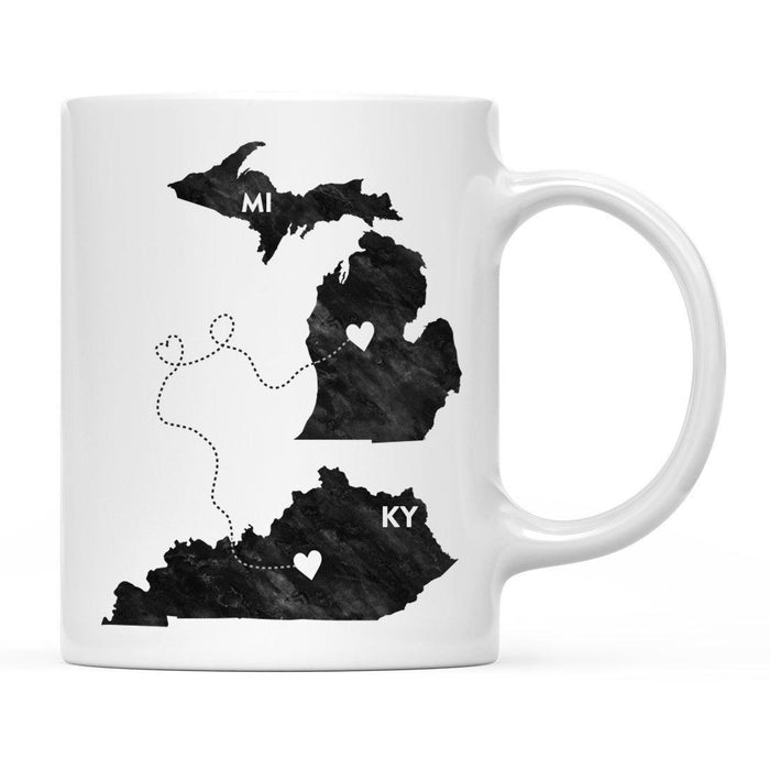 Andaz Press 11oz Black And White Modern Michigan Long Distance Coffee Mug-Set of 1-Andaz Press-Kentucky-