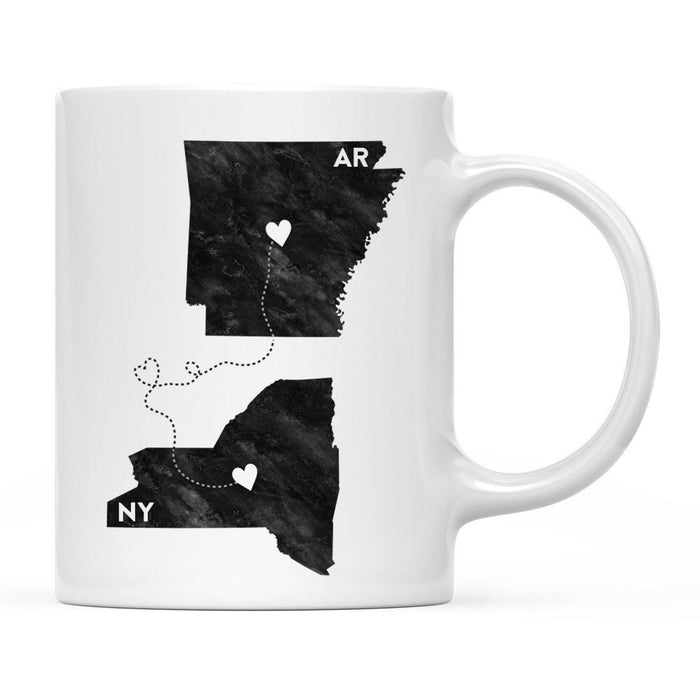 Andaz Press 11oz Black And White Modern New York Long Distance Coffee Mug-Set of 1-Andaz Press-Arkansas-
