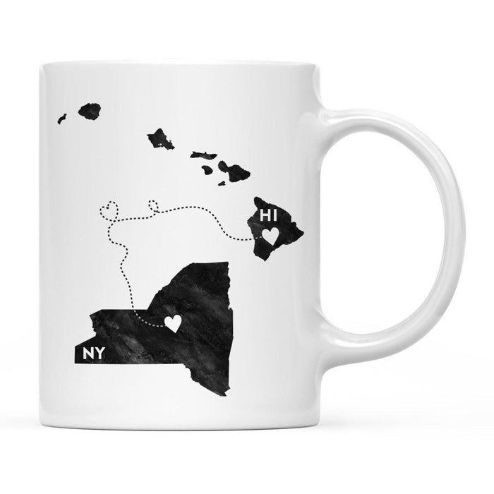 Andaz Press 11oz Black And White Modern New York Long Distance Coffee Mug-Set of 1-Andaz Press-Hawaii-