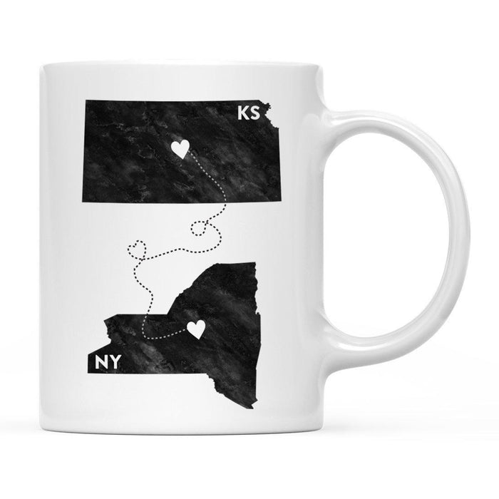 Andaz Press 11oz Black And White Modern New York Long Distance Coffee Mug-Set of 1-Andaz Press-Kansas-