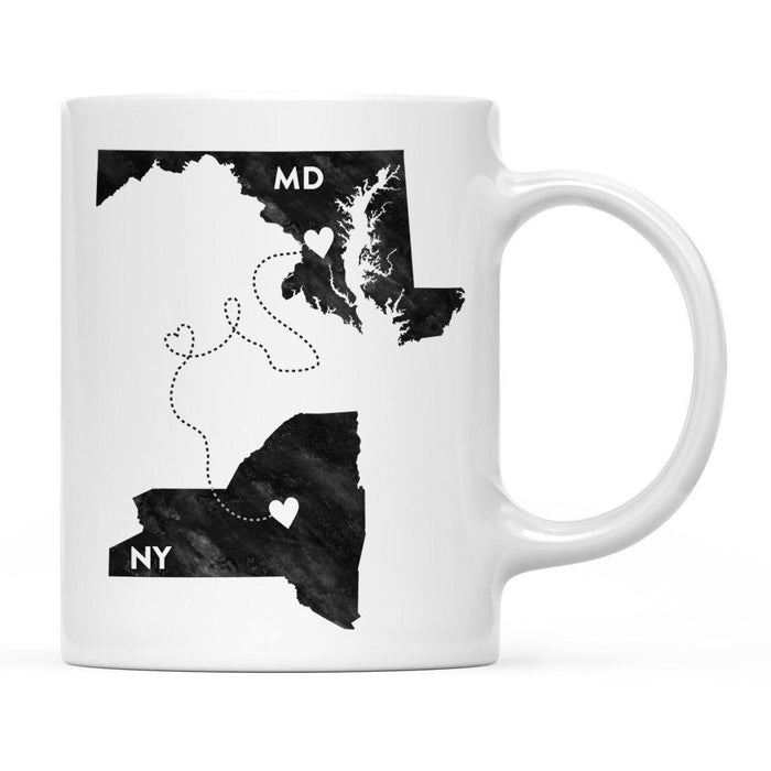 Andaz Press 11oz Black And White Modern New York Long Distance Coffee Mug-Set of 1-Andaz Press-Maryland-