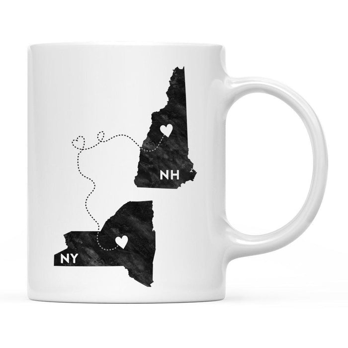 Andaz Press 11oz Black And White Modern New York Long Distance Coffee Mug-Set of 1-Andaz Press-New Hampshire-