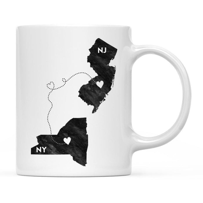 Andaz Press 11oz Black And White Modern New York Long Distance Coffee Mug-Set of 1-Andaz Press-New Jersey-