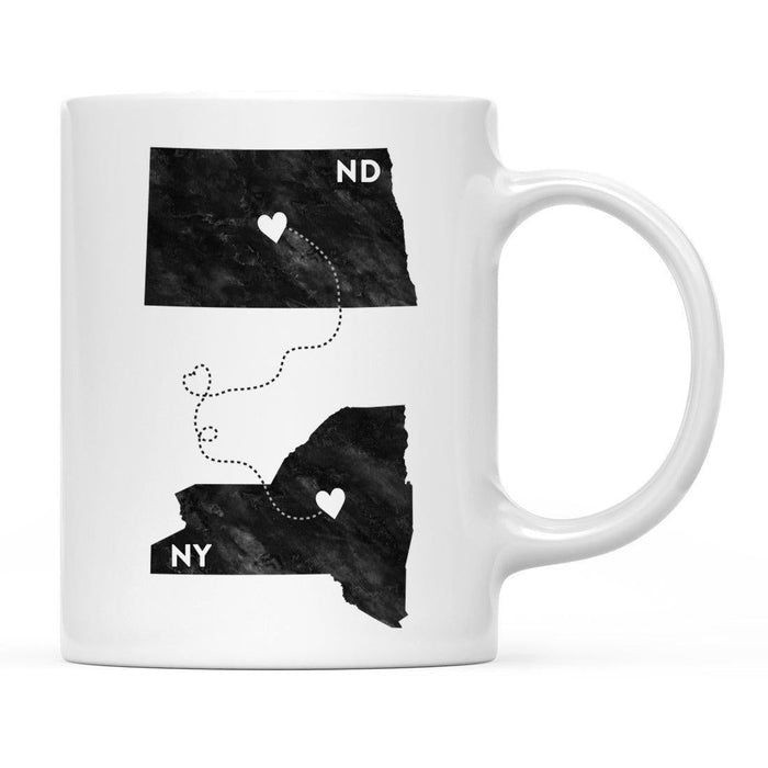 Andaz Press 11oz Black And White Modern New York Long Distance Coffee Mug-Set of 1-Andaz Press-North Dakota-