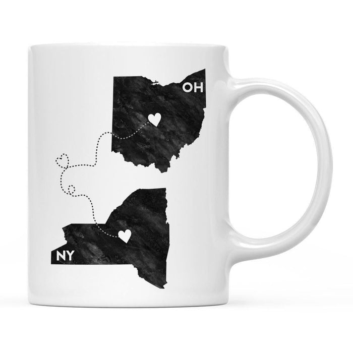 Andaz Press 11oz Black And White Modern New York Long Distance Coffee Mug-Set of 1-Andaz Press-Ohio-