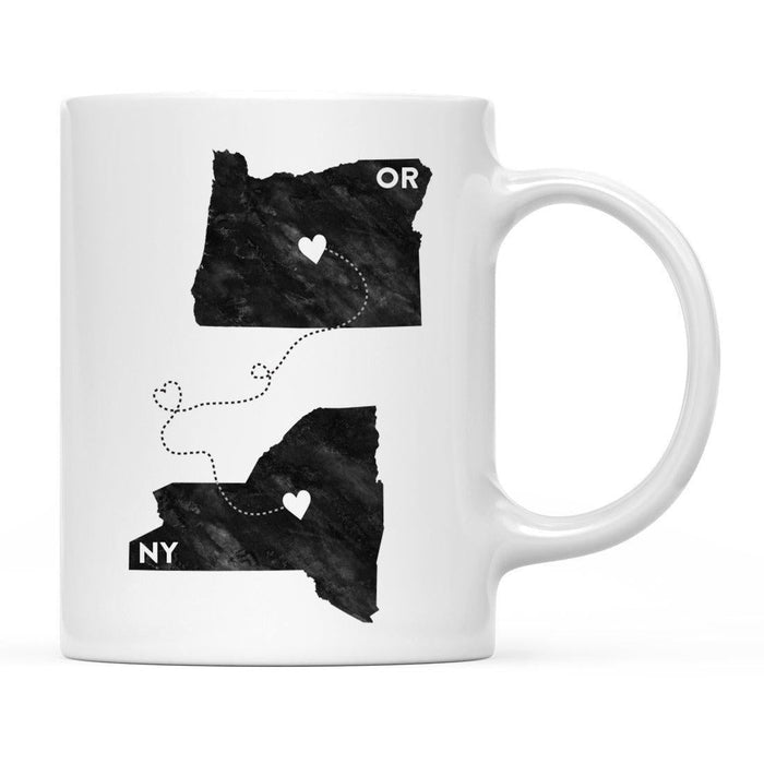 Andaz Press 11oz Black And White Modern New York Long Distance Coffee Mug-Set of 1-Andaz Press-Oregon-