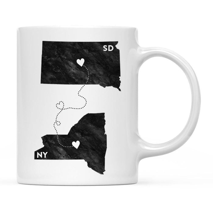 Andaz Press 11oz Black And White Modern New York Long Distance Coffee Mug-Set of 1-Andaz Press-South Dakota-