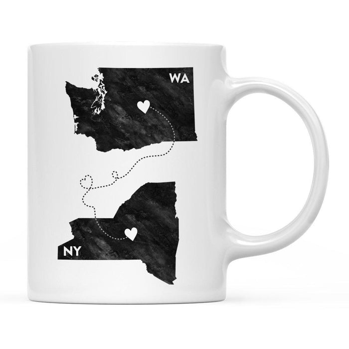 Andaz Press 11oz Black And White Modern New York Long Distance Coffee Mug-Set of 1-Andaz Press-Washington-