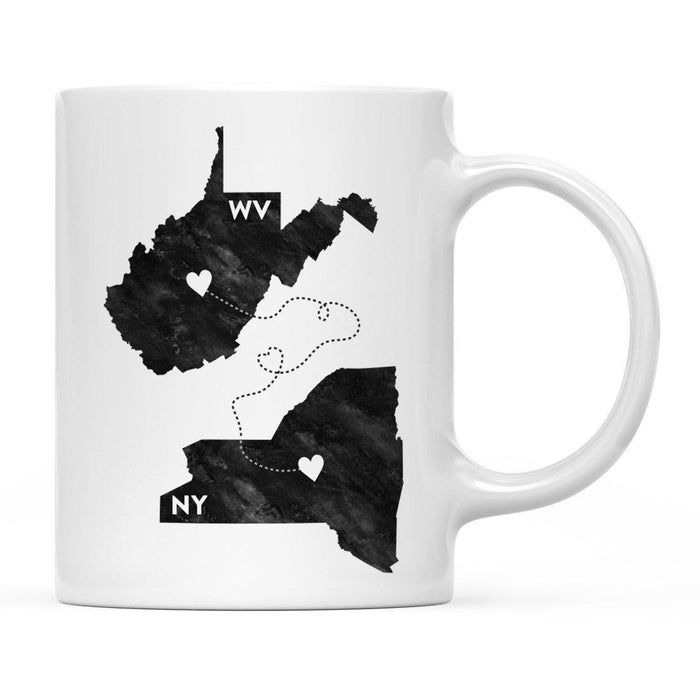 Andaz Press 11oz Black And White Modern New York Long Distance Coffee Mug-Set of 1-Andaz Press-West Virginia-