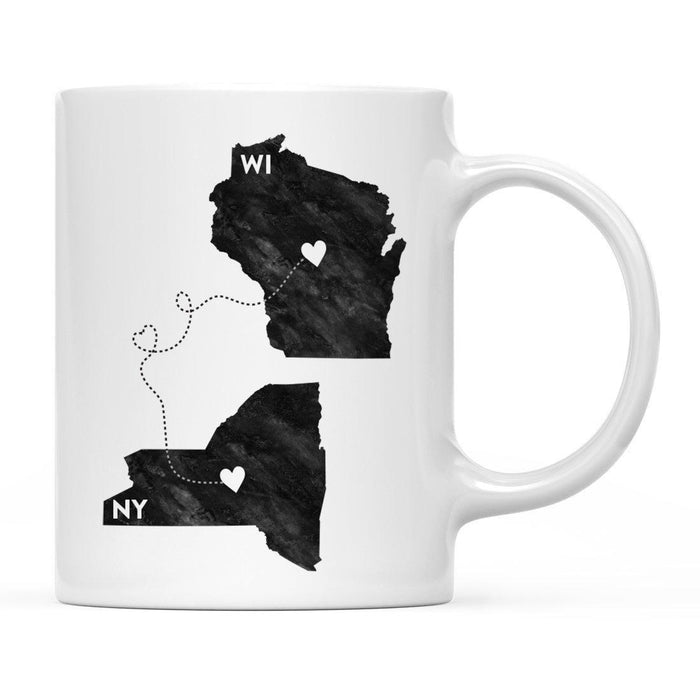 Andaz Press 11oz Black And White Modern New York Long Distance Coffee Mug-Set of 1-Andaz Press-Wisconsin-