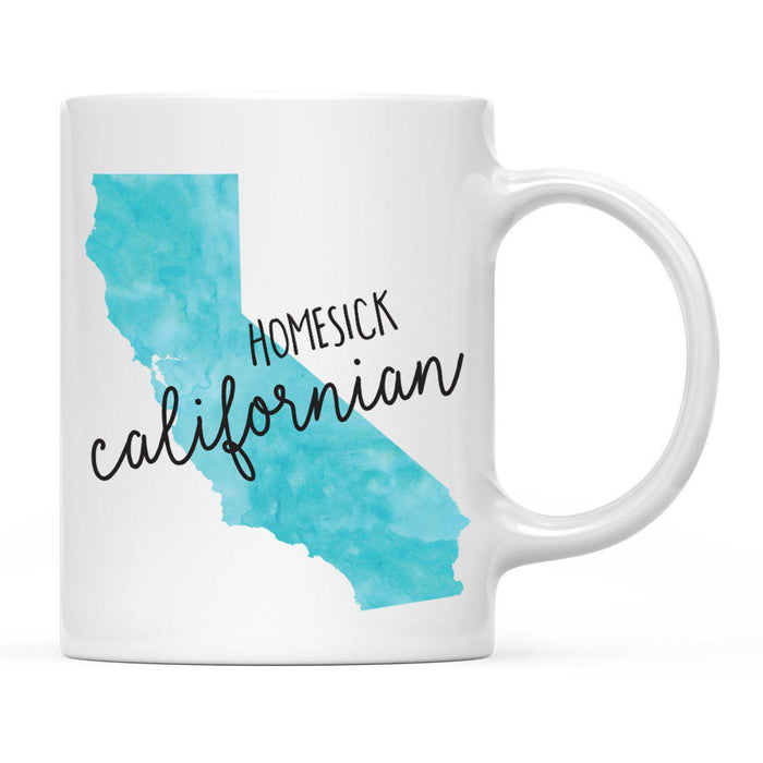 Andaz Press 11oz Black Homesick Watercolor US State Coffee Mug-Set of 1-Andaz Press-California-
