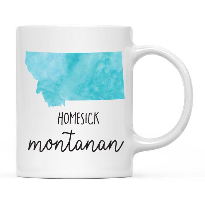 Andaz Press 11oz Black Homesick Watercolor US State Coffee Mug-Set of 1-Andaz Press-Montana-