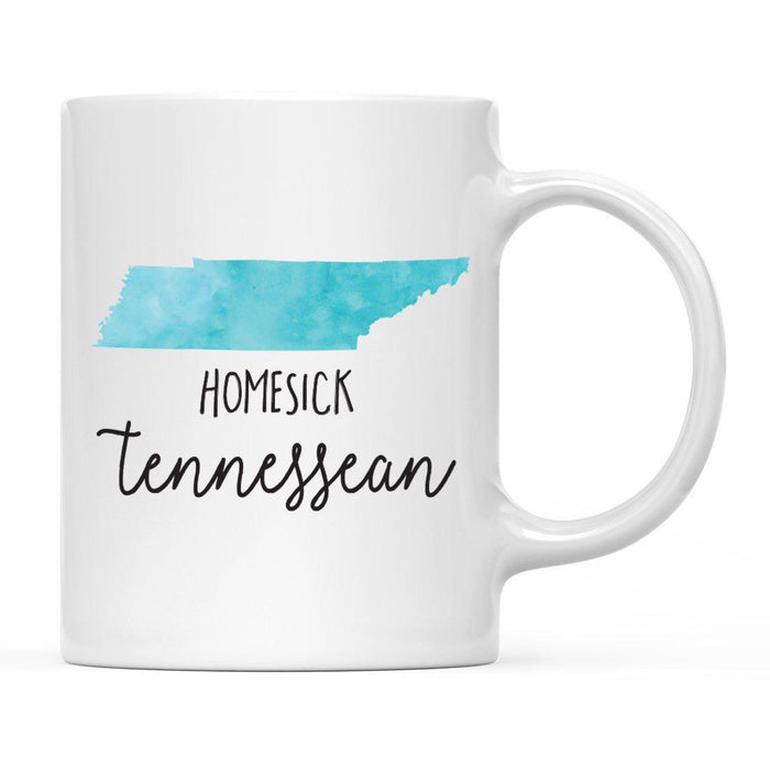Andaz Press 11oz Black Homesick Watercolor US State Coffee Mug-Set of 1-Andaz Press-Tennessee-