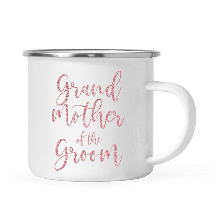 Andaz Press 11oz Faux Pink Glitter Wedding Campfire Coffee Mug-Set of 1-Andaz Press-Grandmother of the Groom-