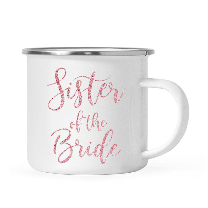 Andaz Press 11oz Faux Pink Glitter Wedding Campfire Coffee Mug-Set of 1-Andaz Press-Sister of the Bride-