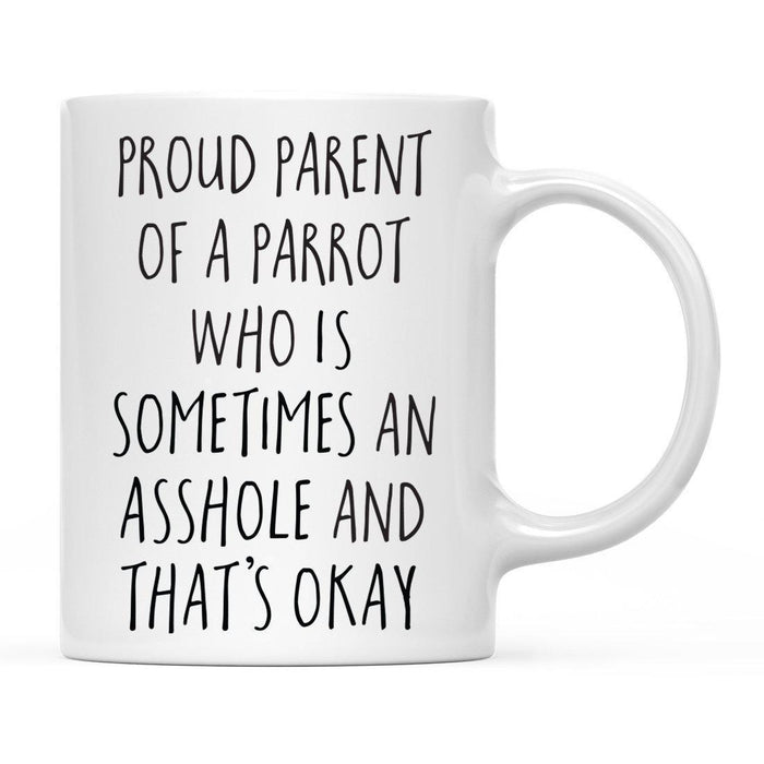 Andaz Press 11oz Funny Proud Pet Parent Coffee Mug-Set of 1-Andaz Press-Parrot-