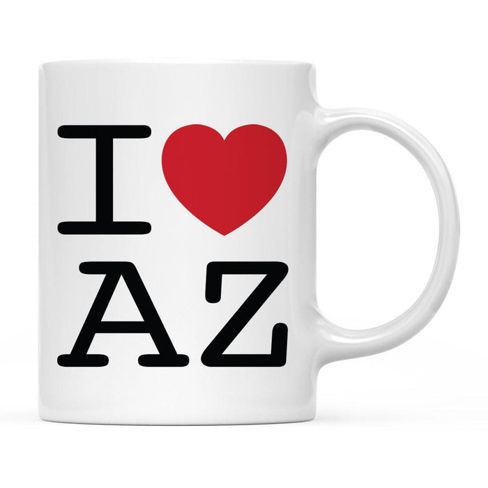 Andaz Press 11oz Heart Graphic I Love US State Coffee Mug-Set of 1-Andaz Press-Arizona-