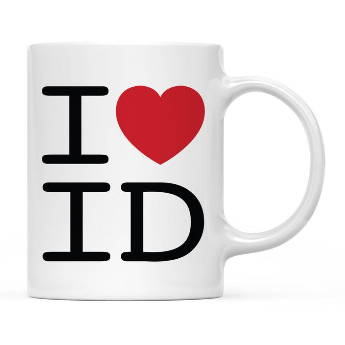 Andaz Press 11oz Heart Graphic I Love US State Coffee Mug-Set of 1-Andaz Press-Idaho-