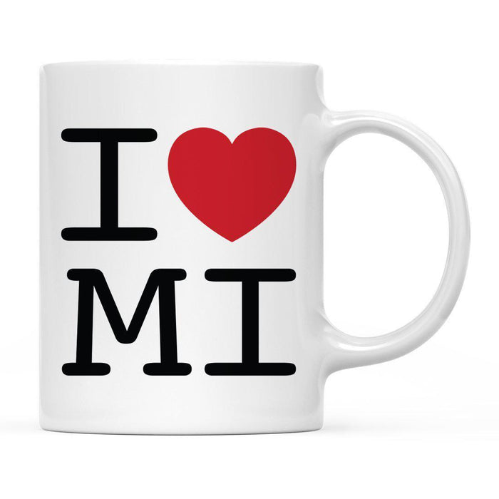 Andaz Press 11oz Heart Graphic I Love US State Coffee Mug-Set of 1-Andaz Press-Michigan-