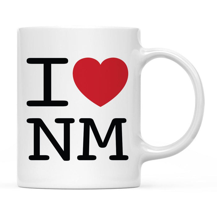 Andaz Press 11oz Heart Graphic I Love US State Coffee Mug-Set of 1-Andaz Press-New Mexico-