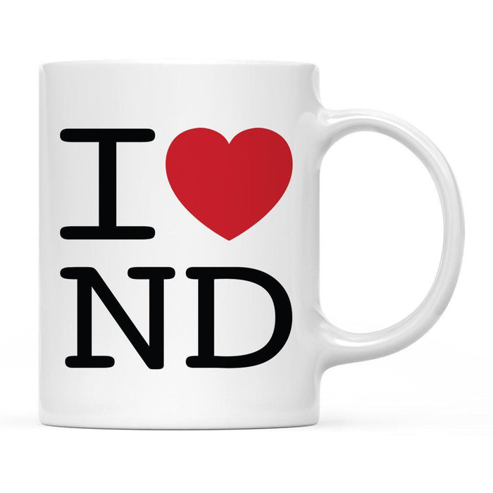 Andaz Press 11oz Heart Graphic I Love US State Coffee Mug-Set of 1-Andaz Press-North Dakota-