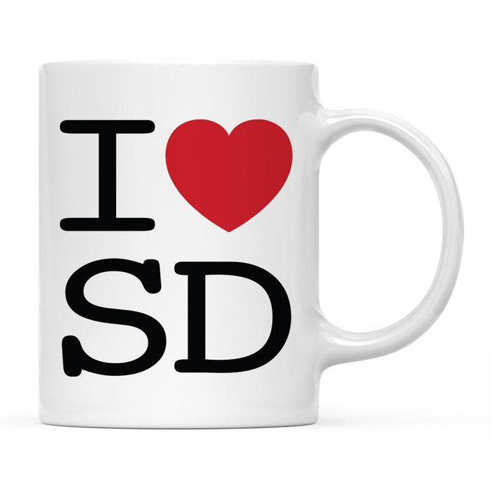 Andaz Press 11oz Heart Graphic I Love US State Coffee Mug-Set of 1-Andaz Press-South Dakota-