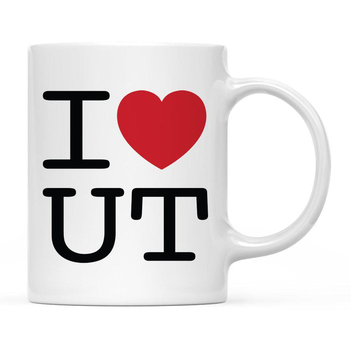 Andaz Press 11oz Heart Graphic I Love US State Coffee Mug-Set of 1-Andaz Press-Utah-