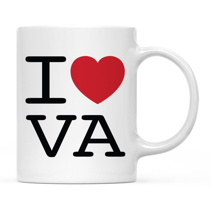 Andaz Press 11oz Heart Graphic I Love US State Coffee Mug-Set of 1-Andaz Press-Virginia-