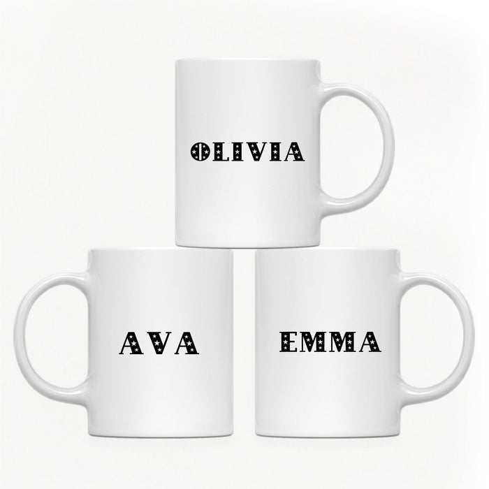 Andaz Press 11oz Personalized Unique Text Coffee Mug-Set of 1-Andaz Press-Star Studded-