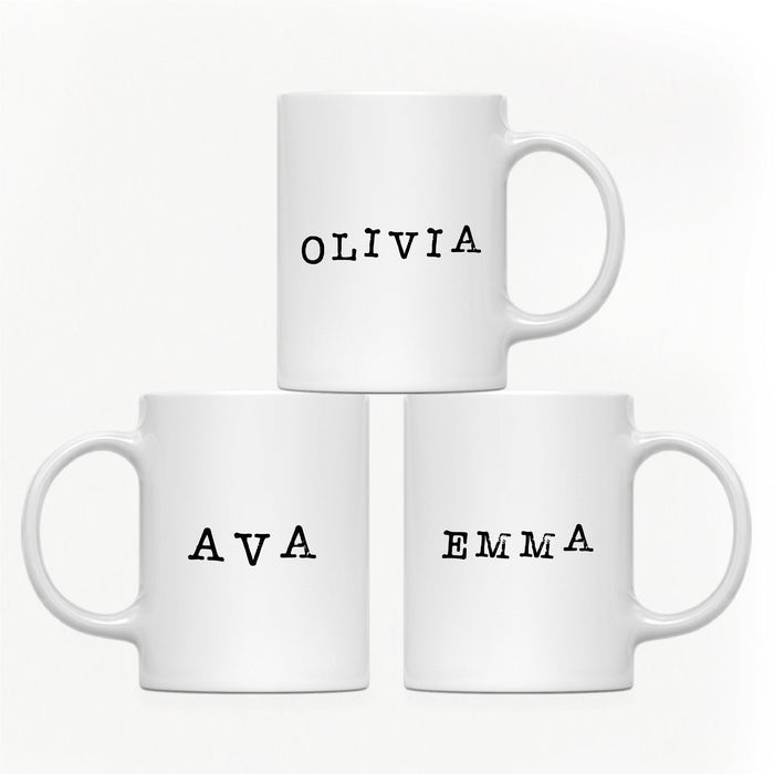 Andaz Press 11oz Personalized Unique Text Coffee Mug-Set of 1-Andaz Press-Typewriter Stamp-