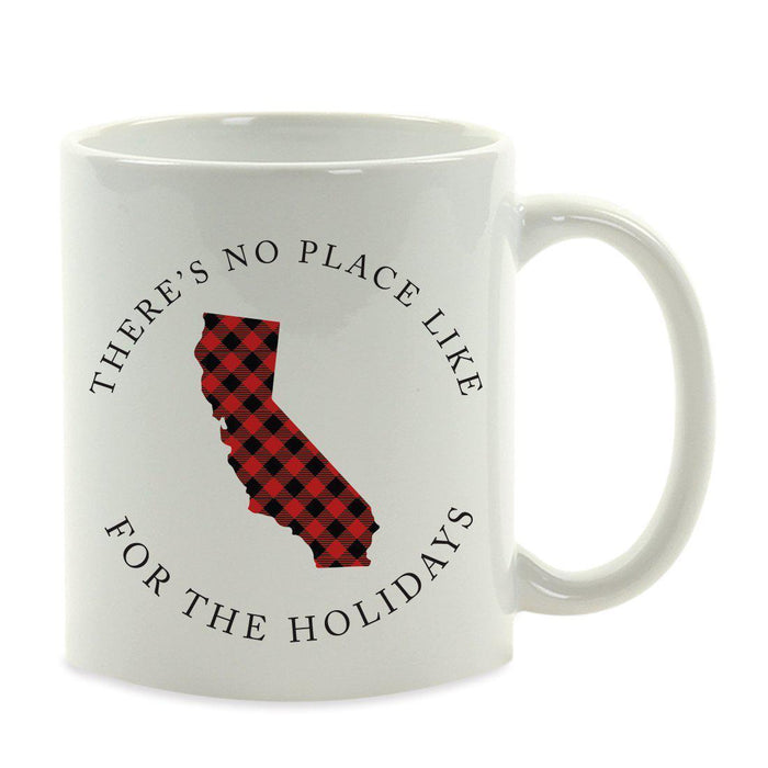 Andaz Press 11oz Plaid US State Home Coffee Mug-Set of 1-Andaz Press-California-