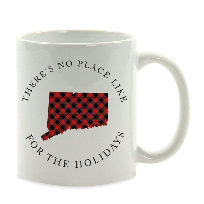 Andaz Press 11oz Plaid US State Home Coffee Mug-Set of 1-Andaz Press-Connecticut-