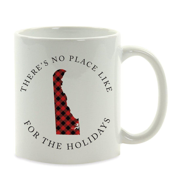 Andaz Press 11oz Plaid US State Home Coffee Mug-Set of 1-Andaz Press-Delaware-
