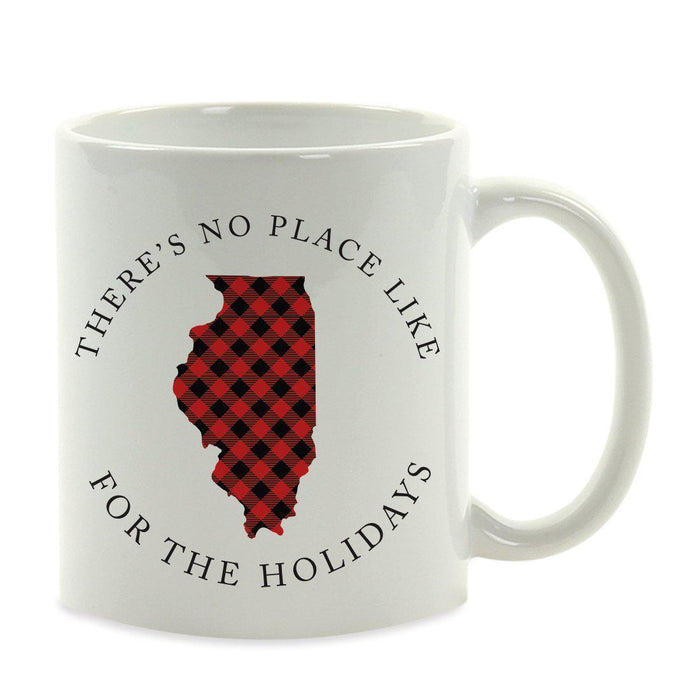 Andaz Press 11oz Plaid US State Home Coffee Mug-Set of 1-Andaz Press-Illinois-