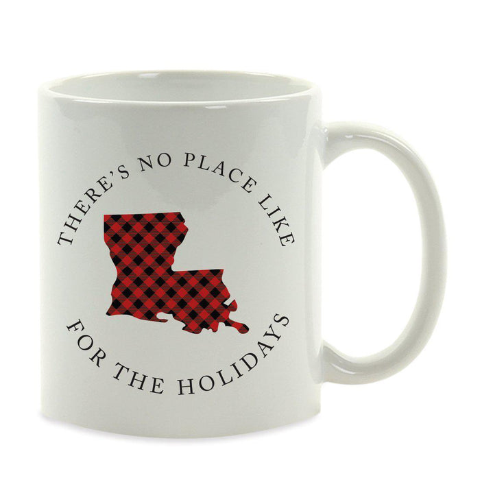 Andaz Press 11oz Plaid US State Home Coffee Mug-Set of 1-Andaz Press-Louisiana-