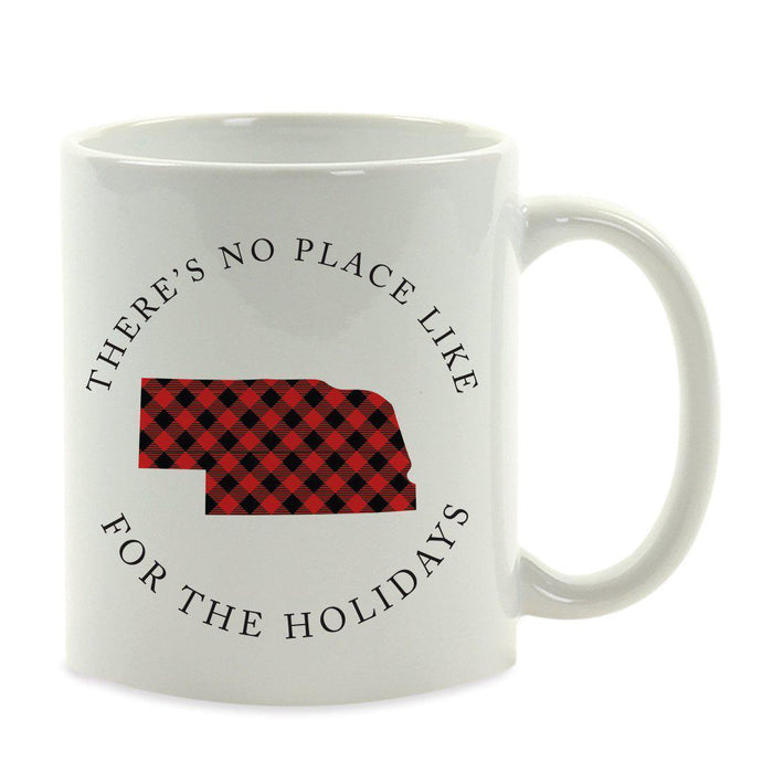 Andaz Press 11oz Plaid US State Home Coffee Mug-Set of 1-Andaz Press-Nebraska-