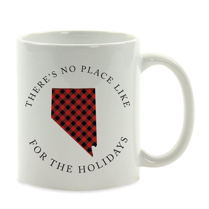 Andaz Press 11oz Plaid US State Home Coffee Mug-Set of 1-Andaz Press-Nevada-
