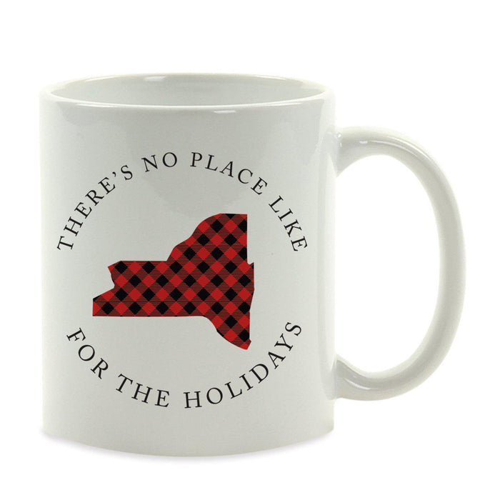 Andaz Press 11oz Plaid US State Home Coffee Mug-Set of 1-Andaz Press-New York-