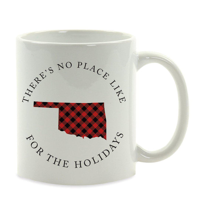 Andaz Press 11oz Plaid US State Home Coffee Mug-Set of 1-Andaz Press-Oklahoma-