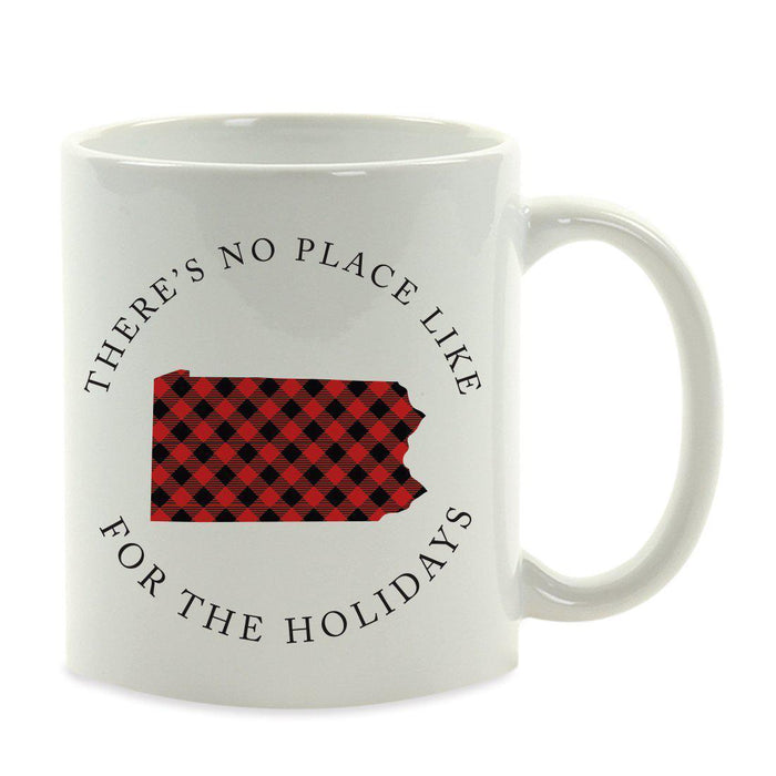 Andaz Press 11oz Plaid US State Home Coffee Mug-Set of 1-Andaz Press-Pennsylvania-