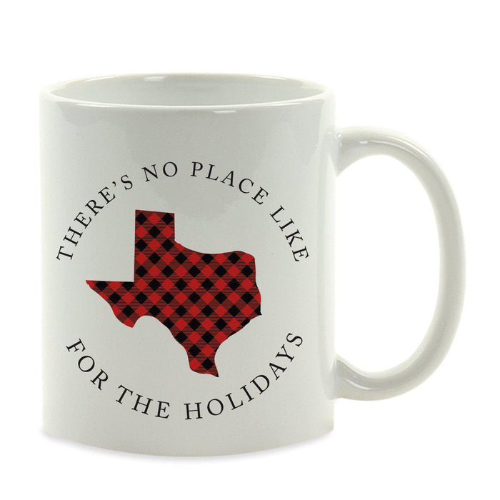 Andaz Press 11oz Plaid US State Home Coffee Mug-Set of 1-Andaz Press-Texas-