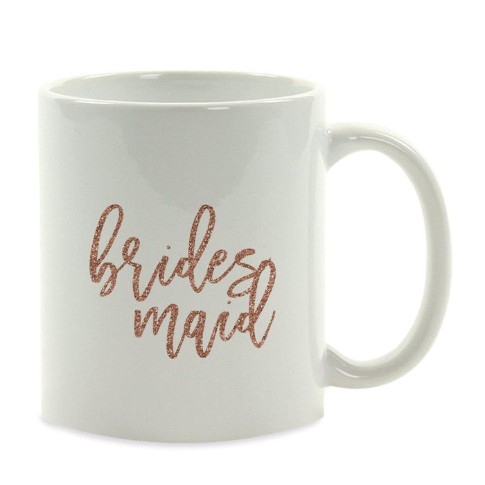Andaz Press 11oz Rose Gold Faux Glitter Coffee Mug-Set of 1-Andaz Press-Bridesmaid-