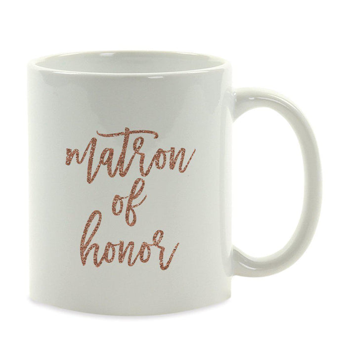 Andaz Press 11oz Rose Gold Faux Glitter Coffee Mug-Set of 1-Andaz Press-Matron of Honor-