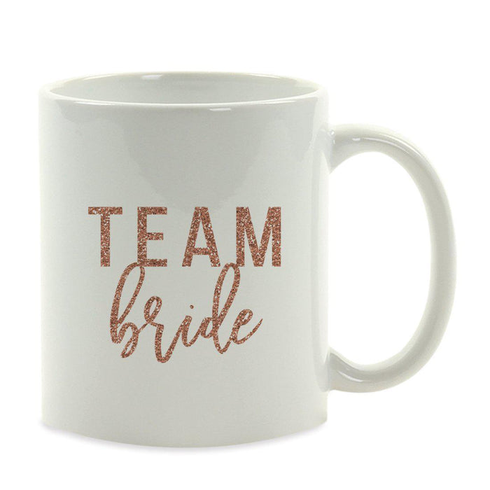 Andaz Press 11oz Rose Gold Faux Glitter Coffee Mug-Set of 1-Andaz Press-Team Bride-