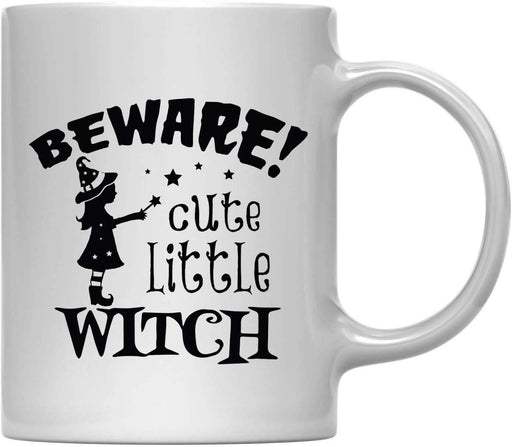 Andaz Press 11oz. Coffee Mug, Beware Cute Little Witch-Set of 1-Andaz Press-Beware Cute Little Witch-