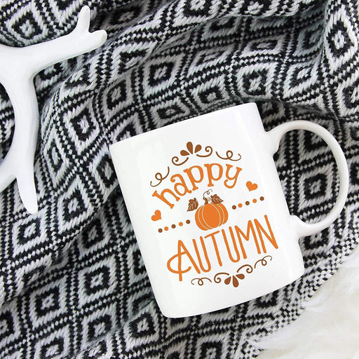 Andaz Press 11oz. Fall Autumn Hot Chocolate Coffee Mug, Happy Autumn-Set of 1-Andaz Press-Happy Autumn-